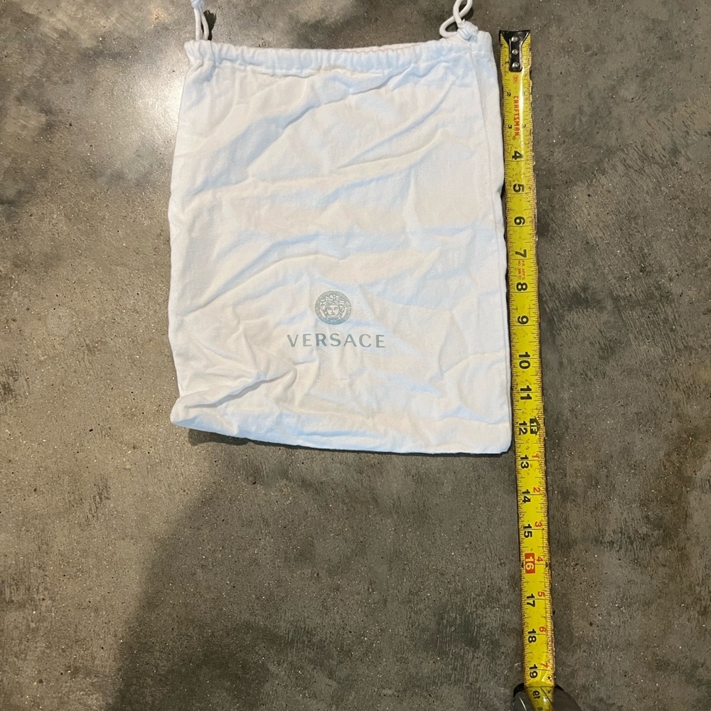 Authentic Versace White Drawstring Logo Pouch - Picture 4 of 5